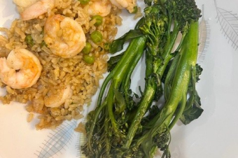 30 Minute Shrimp, Peas and Rice